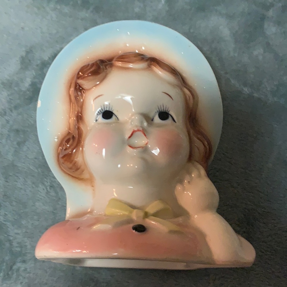Vintage Lady Doll Head Vase